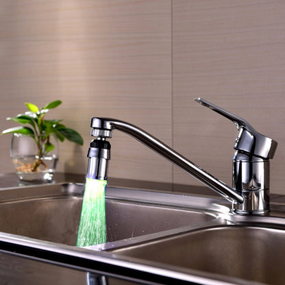 SDF-B6 1 LED เซ็นเซอร์อุณหภูมิ ABS 3 สี LED Faucet Light ฝักบัวอาบน้ำเรืองแสงขนาด: 58 x 24 มม. อินเทอร์เฟซ: 22 มม. (สีเงิน), SDF-B6 3-color