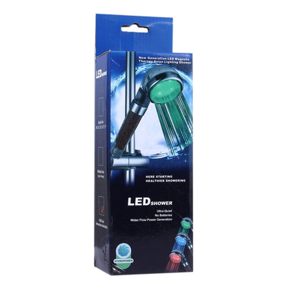 SDS-A21 15 LEDs เซ็นเซอร์อุณหภูมิ ABS หัวฝักบัว LED RGB ขนาด: 22 x 8 x 4.5 ซม. อินเทอร์เฟซ: 20 มม., SDS-A21
