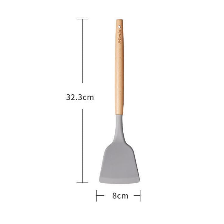 ครัวซิลิโคนทอดตักทอดพลั่วไม้พายภาชนะทำอาหาร, Fry Shovel