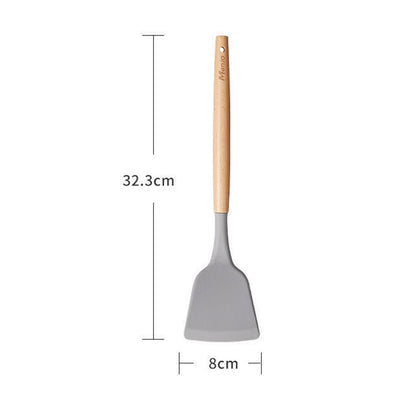 ครัวซิลิโคนทอดตักทอดพลั่วไม้พายภาชนะทำอาหาร, Fry Shovel