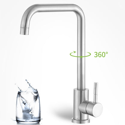 ก๊อกน้ำหมุนได้สแตนเลส 304 อ่างล้างจานก๊อกน้ำร้อนและเย็น, Cold And Hot Water Tap