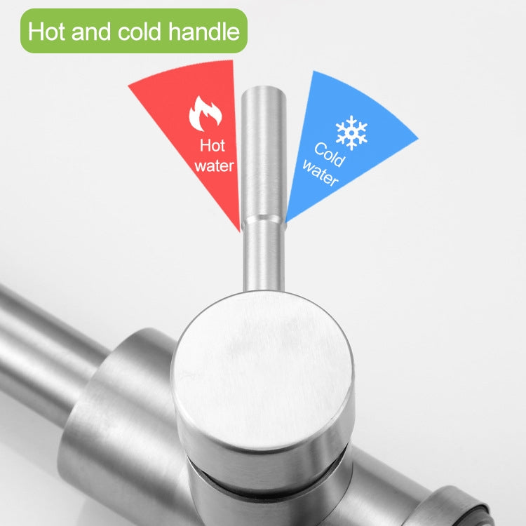 ก๊อกน้ำหมุนได้สแตนเลส 304 อ่างล้างจานก๊อกน้ำร้อนและเย็น, Cold And Hot Water Tap