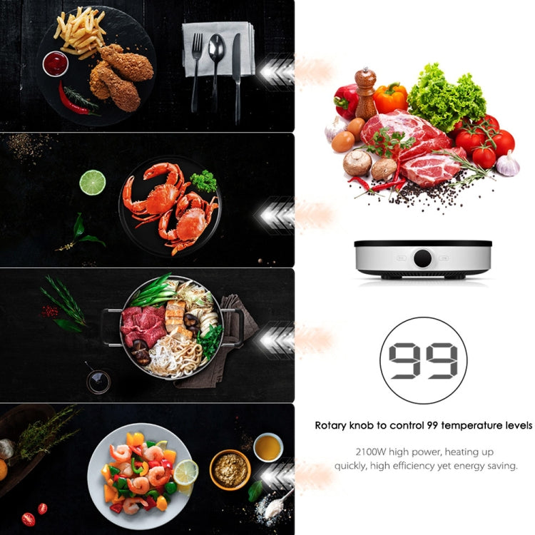 Original Xiaomi Mijia 2100W หน้าจอ OLED เตาแม่เหล็กไฟฟ้า 2 การเชื่อมต่อ NFC การควบคุมแอป, ปลั๊ก US, Cooker 2 2100W