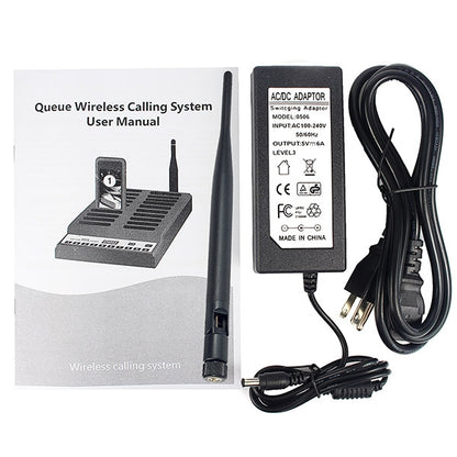 QC100 999 ช่องร้านอาหาร Wireless Paging Queuing Calling System 20 Call Coaster Pagers, US Plug
