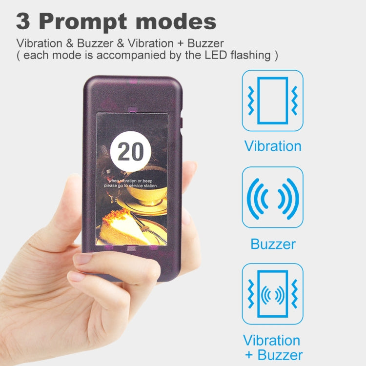 QC100 999 ช่องร้านอาหาร Wireless Paging Queuing Calling System 20 Call Coaster Pagers, US Plug