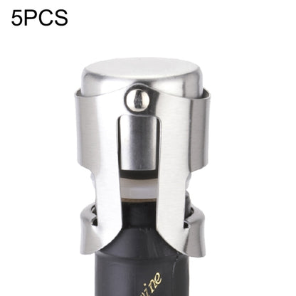 5 ชิ้นนวนิยายสแตนเลสจุกขวดไวน์แชมเปญ, 5 PCS  Wine Bottle Stopper