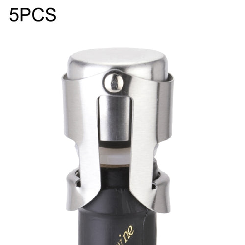 5 ชิ้นนวนิยายสแตนเลสจุกขวดไวน์แชมเปญ, 5 PCS  Wine Bottle Stopper