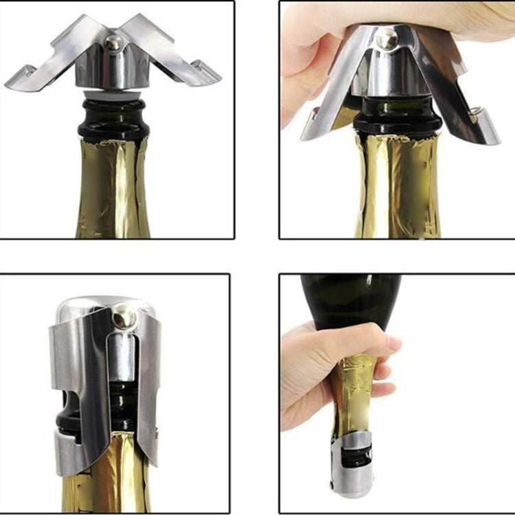 5 ชิ้นนวนิยายสแตนเลสจุกขวดไวน์แชมเปญ, 5 PCS  Wine Bottle Stopper