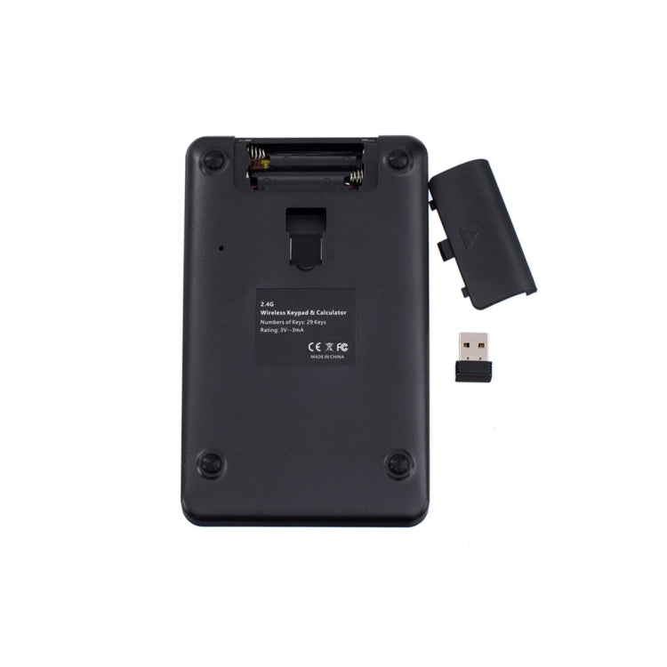 MC-56AG 2 in 1 2.4G USB คีย์บอร์ดไร้สายและเครื่องคิดเลขพร้อมจอแสดงผล LCD