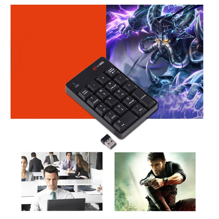 MC Saite SK-51AG 2 in 1 2.4G USB ตัวเลขคีย์บอร์ดไร้สายและเครื่องคิดเลขขนาดเล็กสำหรับแล็ปท็อปเดสก์ท็อปพีซี, SK-51AG