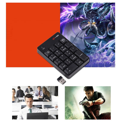 MC Saite SK-51AG 2 in 1 2.4G USB ตัวเลขคีย์บอร์ดไร้สายและเครื่องคิดเลขขนาดเล็กสำหรับแล็ปท็อปเดสก์ท็อปพีซี, SK-51AG