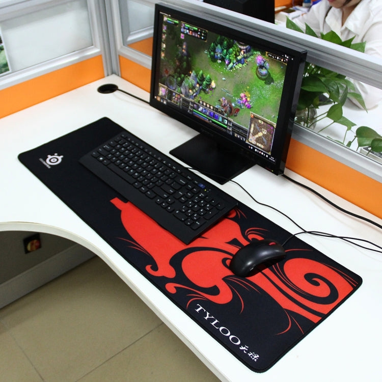 แผ่นรองเมาส์คีย์บอร์ด Dragon Mantis Gaming และ Office แบบขยายขนาดใหญ่ ขนาด: 90 ซม. x 30 ซม, Size: 90cm x 30cm