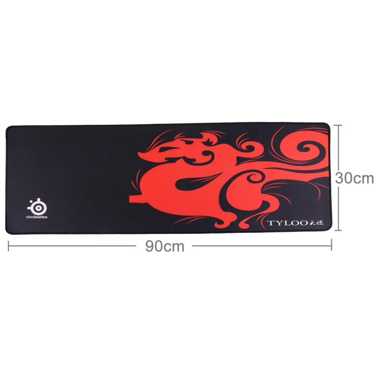 แผ่นรองเมาส์คีย์บอร์ด Dragon Mantis Gaming และ Office แบบขยายขนาดใหญ่ ขนาด: 90 ซม. x 30 ซม, Size: 90cm x 30cm