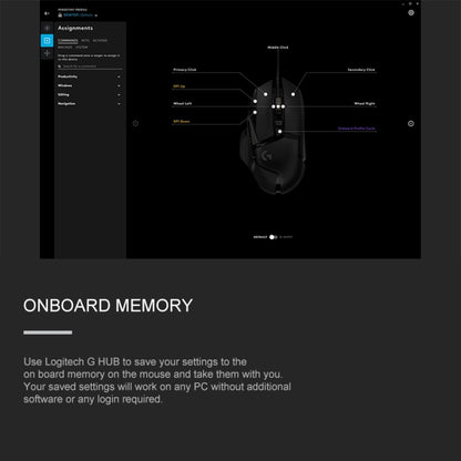 เมาส์สำหรับเล่นเกมแบบมีสาย Logitech G502 HERO พร้อมปุ่ม 11 ปุ่ม ความยาว: 2.1 ม