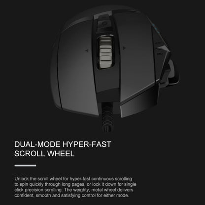 เมาส์สำหรับเล่นเกมแบบมีสาย Logitech G502 HERO พร้อมปุ่ม 11 ปุ่ม ความยาว: 2.1 ม