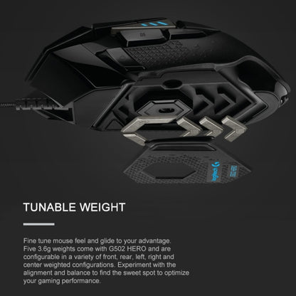 เมาส์สำหรับเล่นเกมแบบมีสาย Logitech G502 HERO พร้อมปุ่ม 11 ปุ่ม ความยาว: 2.1 ม