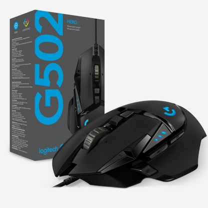 เมาส์สำหรับเล่นเกมแบบมีสาย Logitech G502 HERO พร้อมปุ่ม 11 ปุ่ม ความยาว: 2.1 ม