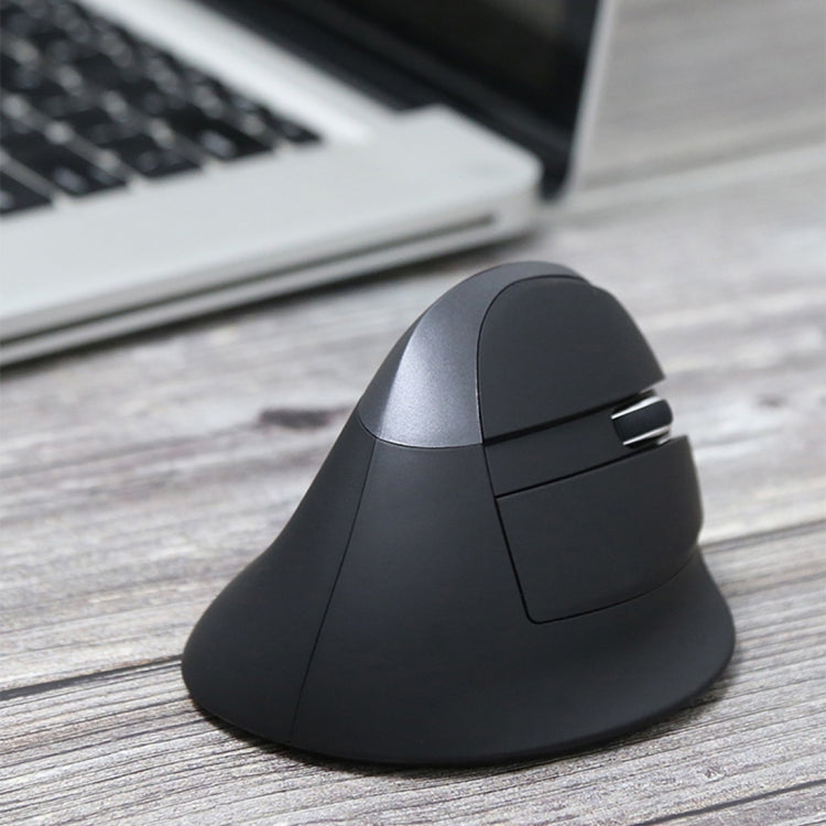 DELUX M618 มินิ 2.4G ไร้สาย 2400DPI USB ชาร์จตามหลักสรีรศาสตร์ เมาส์แนวตั้ง, M618 Grey