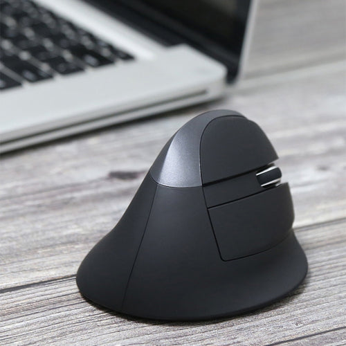 DELUX M618 มินิ 2.4G ไร้สาย 2400DPI USB ชาร์จตามหลักสรีรศาสตร์ เมาส์แนวตั้ง, M618 Grey
