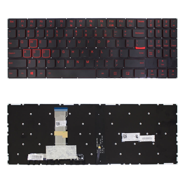 US แป้นพิมพ์พร้อม Backlight สำหรับ Lenovo Legion Y520 Y520-15IKB Y720 Y720-15IKB R720 R720-15IKB, For Legion Y520(US)