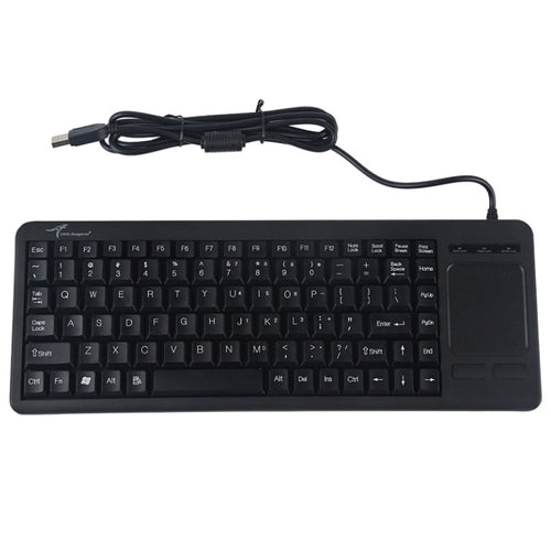 อินเทอร์เฟซ USB DS-8800 ป้องกันน้ำกระเซ็นเลเซอร์แกะสลักตัวอักษรแป้นพิมพ์ทัชแพดแบบมีสายชิ้นเดียวความยาว: 1.5 ม., DS-8800 USB