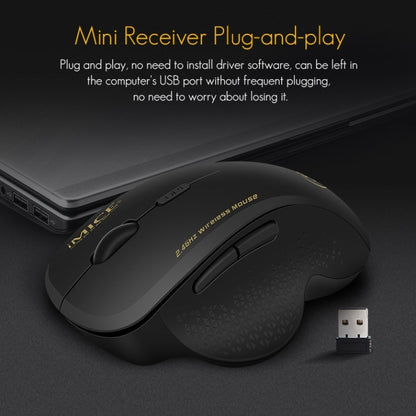 iMICE G6 เมาส์ไร้สาย เมาส์สำนักงาน 2.4G เมาส์สำหรับเล่นเกม 6 ปุ่ม