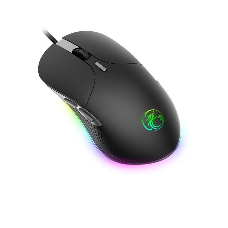 iMICE X6 เมาส์แบบมีสาย เมาส์สำหรับเล่นเกม RGB สีสันสดใส 6 ปุ่ม, X6