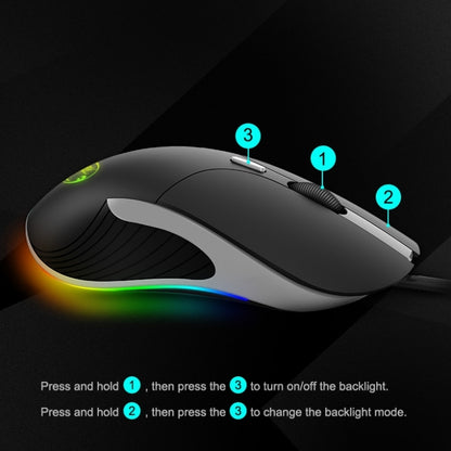 iMICE X6 เมาส์แบบมีสาย เมาส์สำหรับเล่นเกม RGB สีสันสดใส 6 ปุ่ม, X6