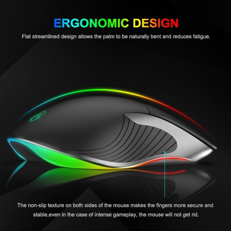 iMICE X6 เมาส์แบบมีสาย เมาส์สำหรับเล่นเกม RGB สีสันสดใส 6 ปุ่ม, X6