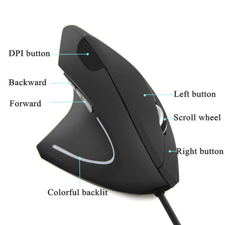 CM0093 เวอร์ชันชาร์จใหม่ได้ 2.4GHz เมาส์ออปติคัลไร้สายสามปุ่มเมาส์แนวตั้งสำหรับมือซ้ายความละเอียด: 1000DPI / 1200DPI / 1600DPI, Rechargeable Version