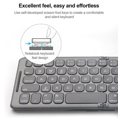 B088 คีย์บอร์ดไร้สาย Bluetooth สามช่องแบบพับได้อเนกประสงค์ขนาดเล็ก, B088