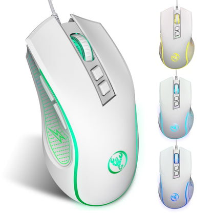 HXSJ X100 7 ปุ่ม 3600 DPI เมาส์สำหรับเล่นเกมแบบมีสายเรืองแสงสุดเท่ ความยาวสายเคเบิล: 1.5 ม.