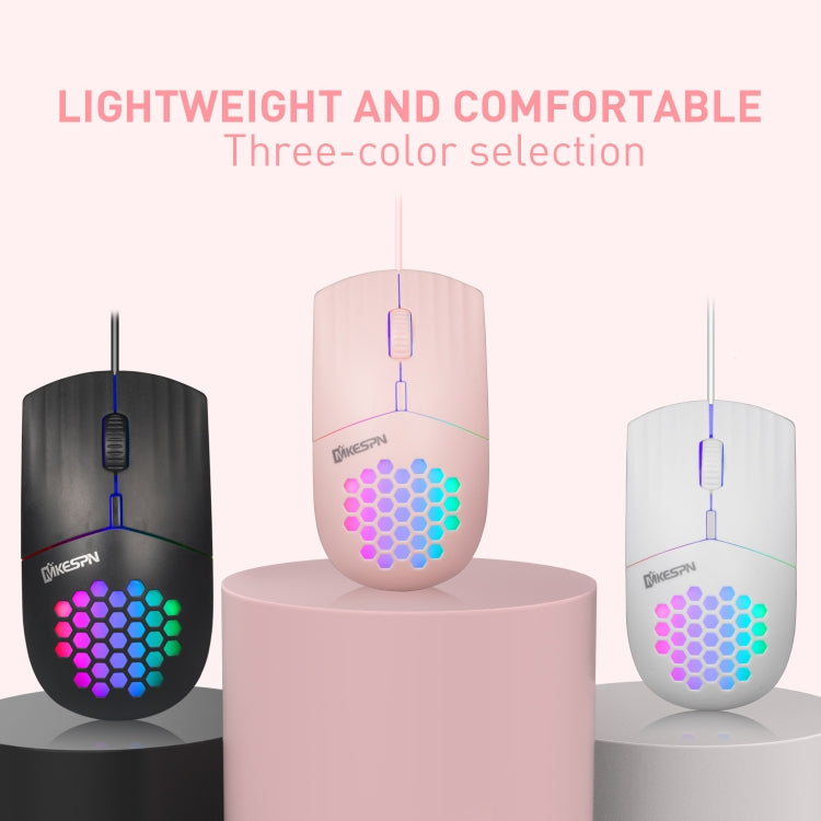 MKESPN SXS-838 อินเทอร์เฟซ Type-C RGB Hollow Wired Mouse, Type-C