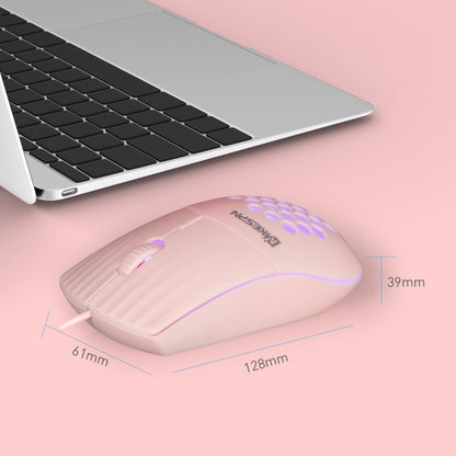 MKESPN SXS-838 อินเทอร์เฟซ Type-C RGB Hollow Wired Mouse, Type-C