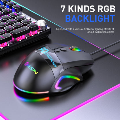 MKESPN X10 เมาส์สำหรับเล่นเกมแบบมีสาย RGB แบบมีสาย RGB 9 ปุ่ม, Macro Definition