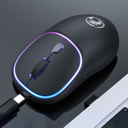 iMICE W-618 แบบชาร์จไฟได้ 4 ปุ่ม 1600 DPI 2.4GHz เงียบ เมาส์ไร้สายสำหรับคอมพิวเตอร์พีซีแล็ปท็อป, W-618 2.4GHz