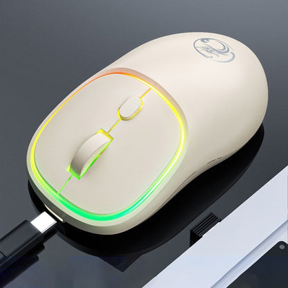 iMICE W-618 แบบชาร์จไฟได้ 4 ปุ่ม 1600 DPI 2.4GHz เงียบ เมาส์ไร้สายสำหรับคอมพิวเตอร์พีซีแล็ปท็อป, W-618 2.4GHz