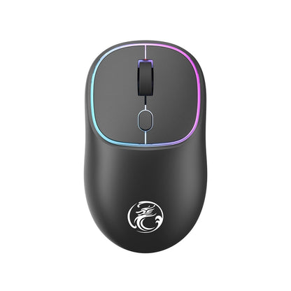 IMICE W-618 ชาร์จ 4 ปุ่ม 1600 DPI 2.4GHz Bluetooth เงียบ เมาส์ไร้สายสำหรับคอมพิวเตอร์พีซีแล็ปท็อป, W-618 2.4GHz & Bluetooth
