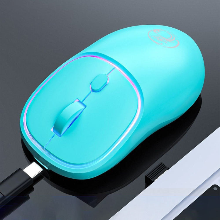 IMICE W-618 ชาร์จ 4 ปุ่ม 1600 DPI 2.4GHz Bluetooth เงียบ เมาส์ไร้สายสำหรับคอมพิวเตอร์พีซีแล็ปท็อป, W-618 2.4GHz & Bluetooth