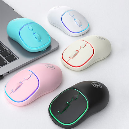IMICE W-618 ชาร์จ 4 ปุ่ม 1600 DPI 2.4GHz Bluetooth เงียบ เมาส์ไร้สายสำหรับคอมพิวเตอร์พีซีแล็ปท็อป, W-618 2.4GHz & Bluetooth
