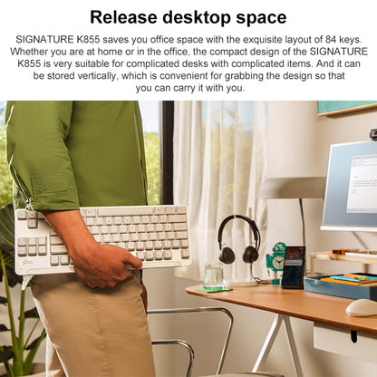 Logitech K855 คีย์บอร์ดไร้สาย Bluetooth Dual Mode Silent