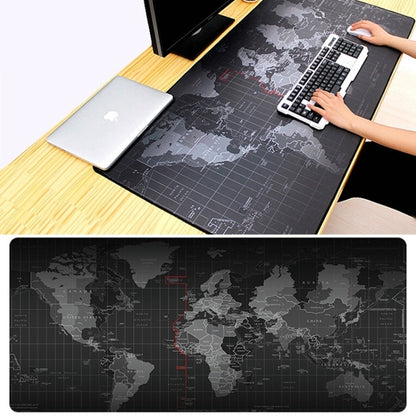 รูปแบบแผนที่โลกกันลื่นขนาดใหญ่แบบขยายยางนุ่มผ้าเรียบพื้นผิวแผ่นรองเมาส์เกมแผ่นรองเม้าส์ขนาด: 90 x 40 ซม., Size: 90 x 40cm