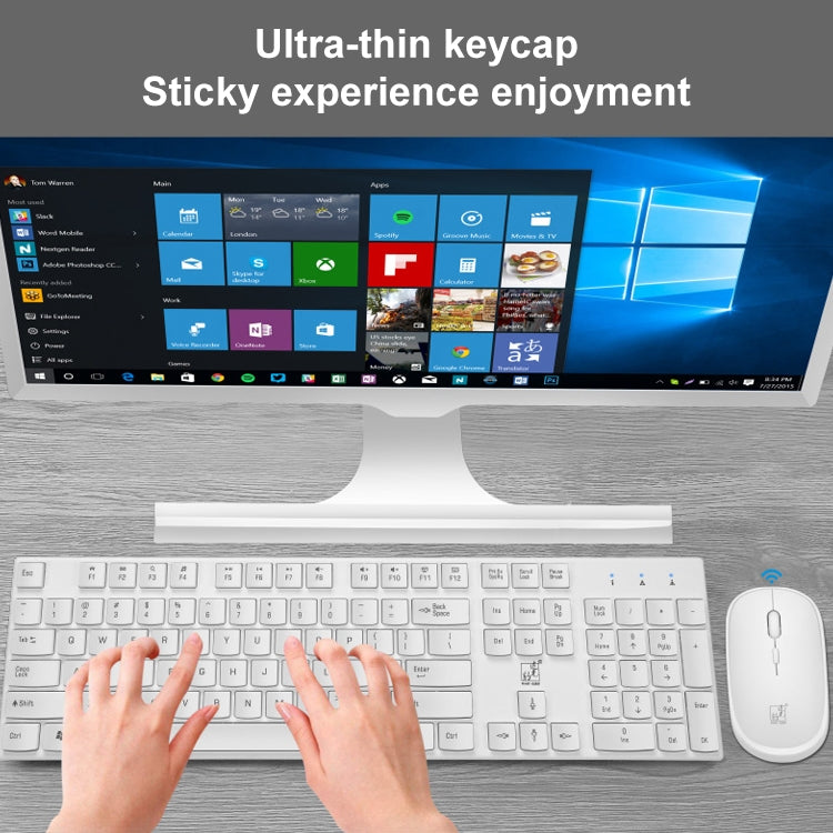 ZGB 8820 ชุดคีย์บอร์ดไร้สาย + เมาส์สีลูกกวาด, 8820 (Black), 8820 (White)