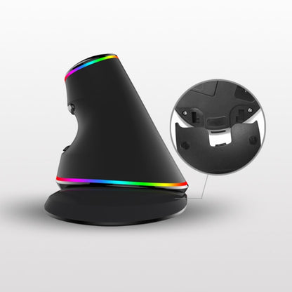 DELUX M618 Plus RGB เมาส์ออปติคัลแบบมีสายเมาส์แนวตั้งตามหลักสรีรศาสตร์ 4000DPI, 4000DPI Wired