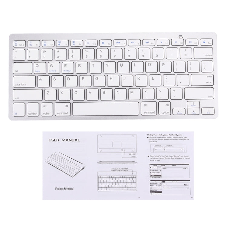 BK-3001 คีย์บอร์ดไร้สาย Bluetooth 78 คีย์บางเฉียบสำหรับ Windows / iPad / iPhone