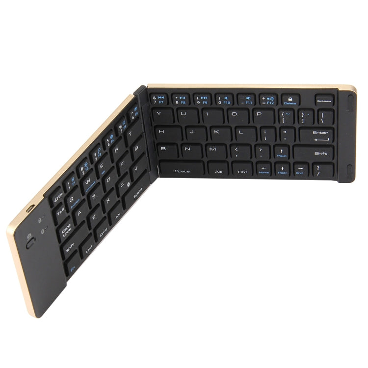 F66 คีย์บอร์ดไร้สาย Bluetooth แบบพับได้ 66 คีย์ รองรับ Android / Windows / iOS, F66 2-Folding 66 Keys Black, F66 2-Folding 66 Keys Rose Gold, F66 2-Folding 66 Keys Silver, F66 2-Folding 66 Keys Gold