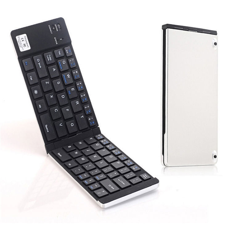 F66 คีย์บอร์ดไร้สาย Bluetooth แบบพับได้ 66 คีย์ รองรับ Android / Windows / iOS, F66 2-Folding 66 Keys Black, F66 2-Folding 66 Keys Rose Gold, F66 2-Folding 66 Keys Silver, F66 2-Folding 66 Keys Gold