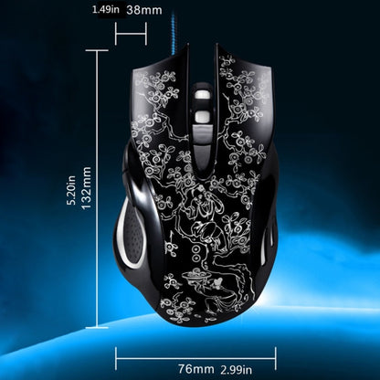 ZGB 169 USB 2400DPI ไฟ LED แบ็คไลท์แบบปรับได้สี่ความเร็วเมาส์สำหรับเล่นเกม E-sport แบบมีสายพร้อมน้ำหนักตัวนับความยาว: 1.45 ม., 169 Black, 169 White