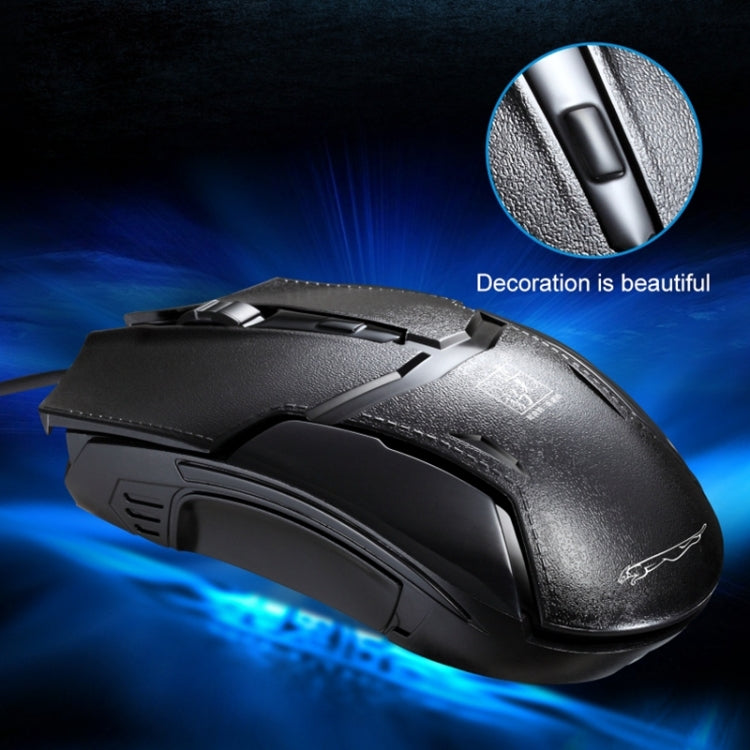 Chasing Leopard 179 USB 1600DPI เมาส์เล่นเกมแบบมีสายปรับความเร็วได้สามระดับความยาว: 1.3 ม, 179