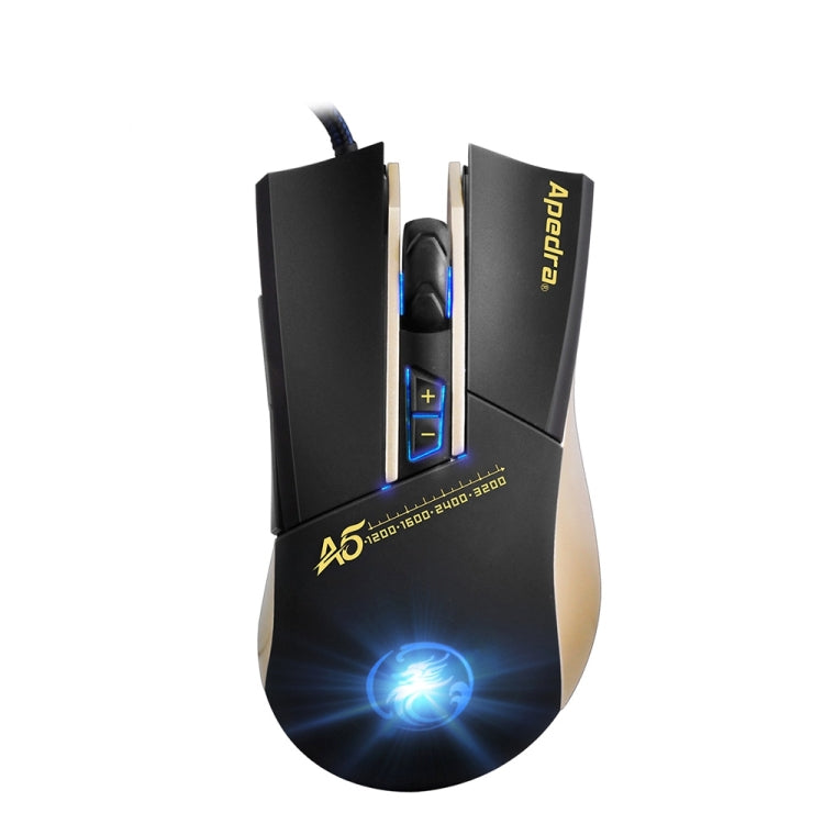 Apedra iMICE A5 เมาส์สำหรับเล่นเกมความแม่นยำสูง LED สี่สีควบคุมแสง USB 7 ปุ่ม 3200 DPI เมาส์สำหรับเล่นเกมแบบมีสายสำหรับคอมพิวเตอร์พีซีแล็ปท็อป, iMICE A5